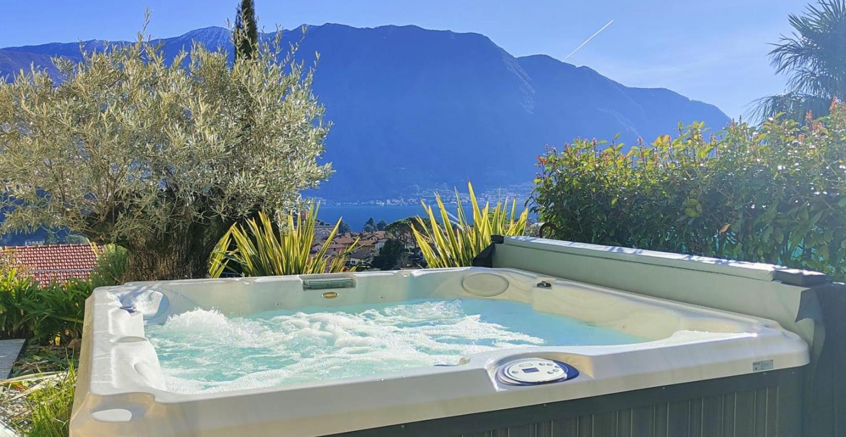 Magic Garden With Jacuzzi-Pool And Luxury Lake Como View Лено Екстериор снимка